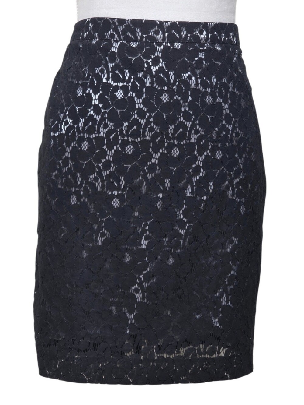 Ann Taylor Loft Black Lace Pencil Skirt, Size 6